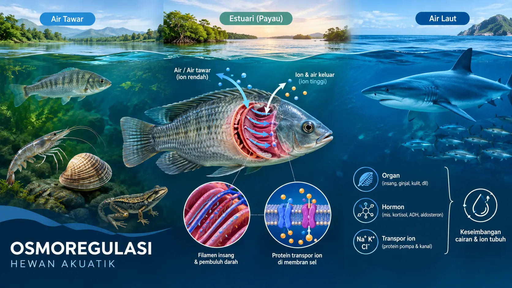 Apa Itu Osmoregulasi pada Hewan Akuatik dan Mengapa Penting?